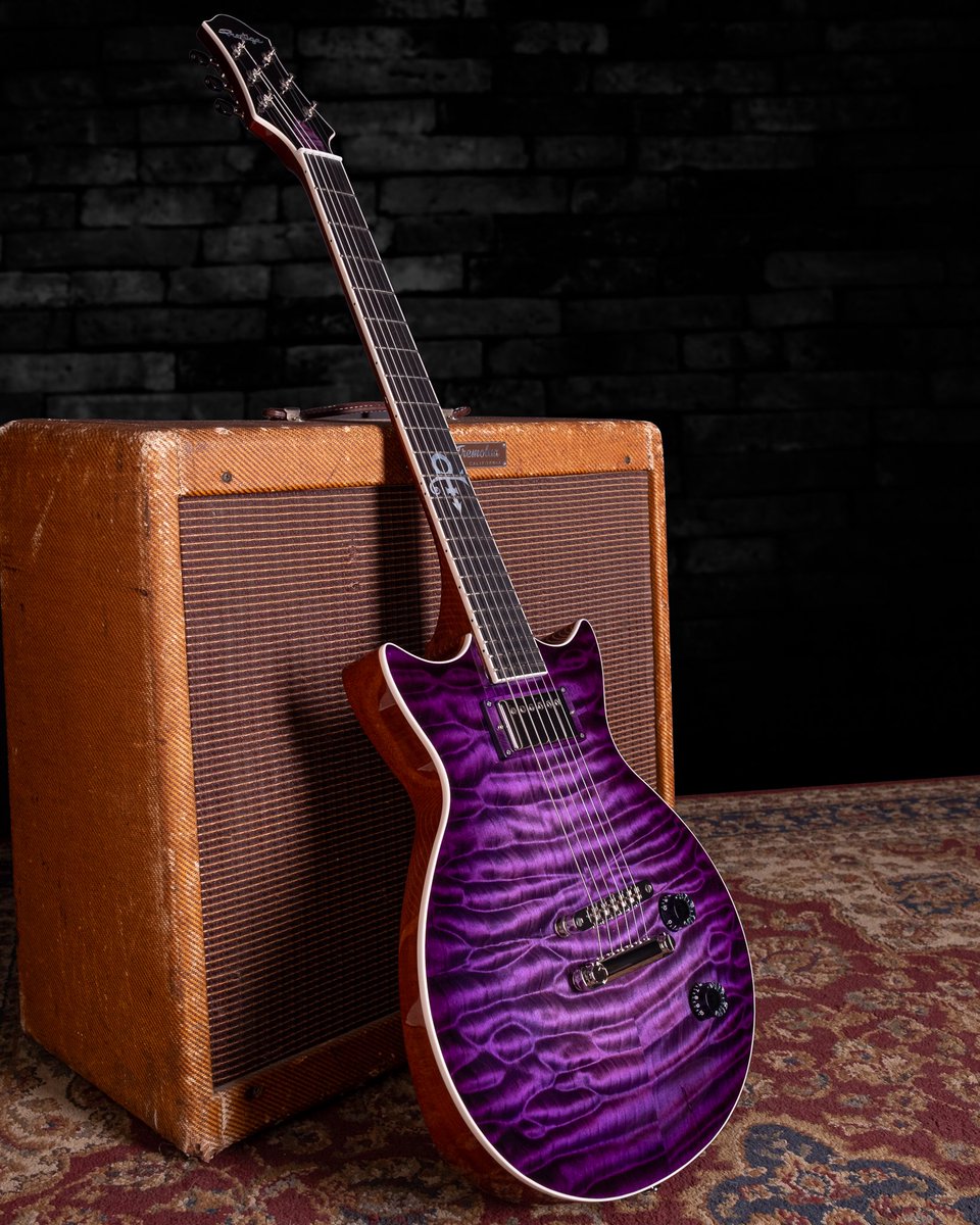 Here’s another look at the Master Built DC Coupe Quilted Maple Purple Burst! It features a <a href="/SeymourDuncan/">Seymour Duncan</a> Custom Shop PAF Queenbucker pickup!