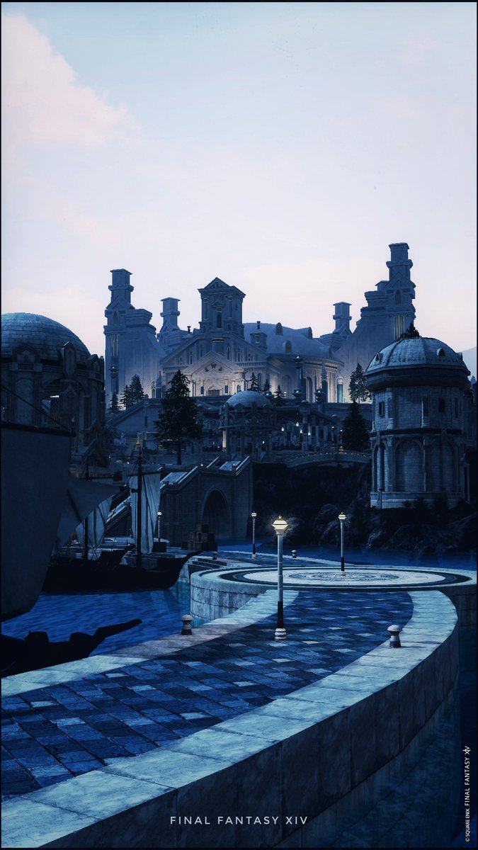 NtatuA's tweet image. FF14。オールド・シャーレアン。夜明け前。縦撮り。 #FF14 #FF14風景 #ffxivsnaps