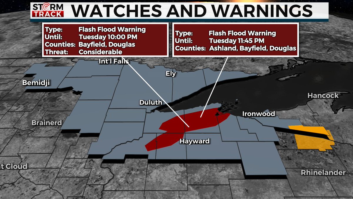 WDIO STORM TRACK ALERT:  Severe Thunderstorm Warning for Gogebic, Iron Counties.  More details about the alert can be found at wdio.com/weather-alert/