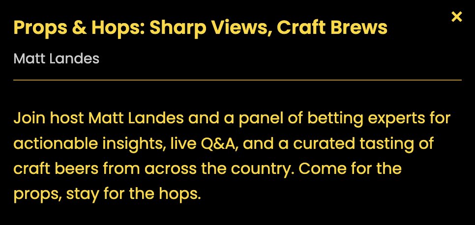No, we're not too proud to bribe attendees with a craft beer tasting....