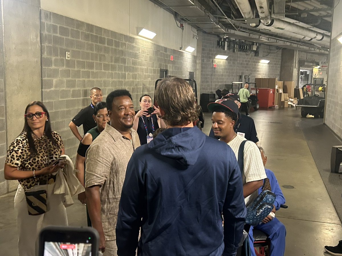 As Clayton Kershaw was leaving the press conference room, Pedro Martinez stopped him to congratulate him and say a few words: “I’m going to be waiting for you in Cooperstown.”
