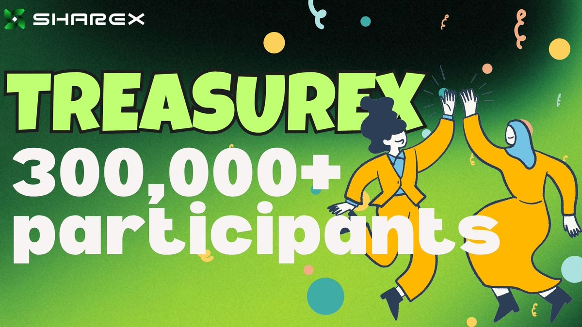 300,000+ adventurers. One treasure map.🗺️
TreasureX is officially not so secret anymore 🚀
Join here: web3.okx.com/giveaway/sharex