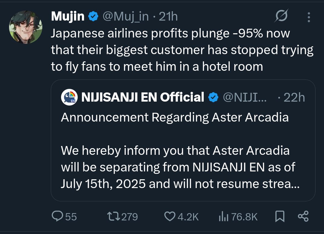 Without context, this shit is so funny like what the fuck is nijisanji even about? 💔