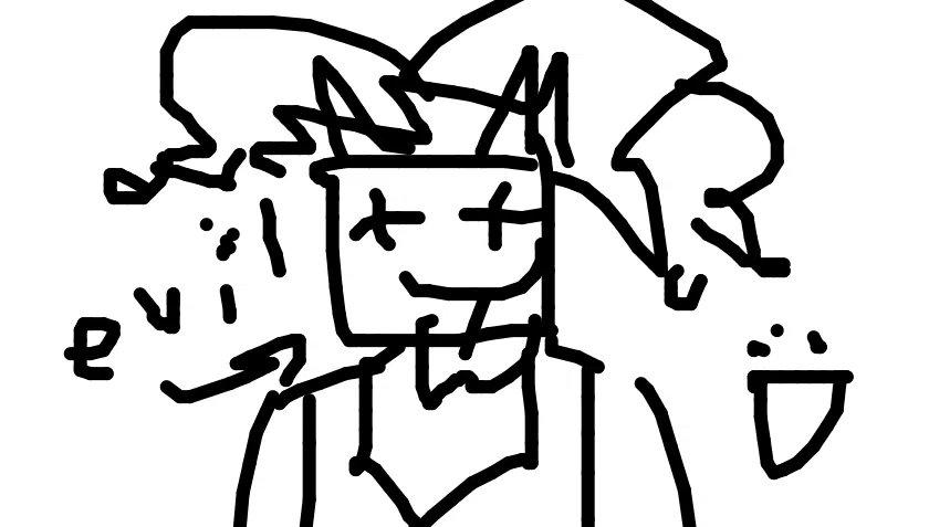 RBLX_HQ's tweet image. jevil be FREAKING nice. you&apos;ve ended TOO MANY runs!!! (thank you for the strawpage drawing!) -👥