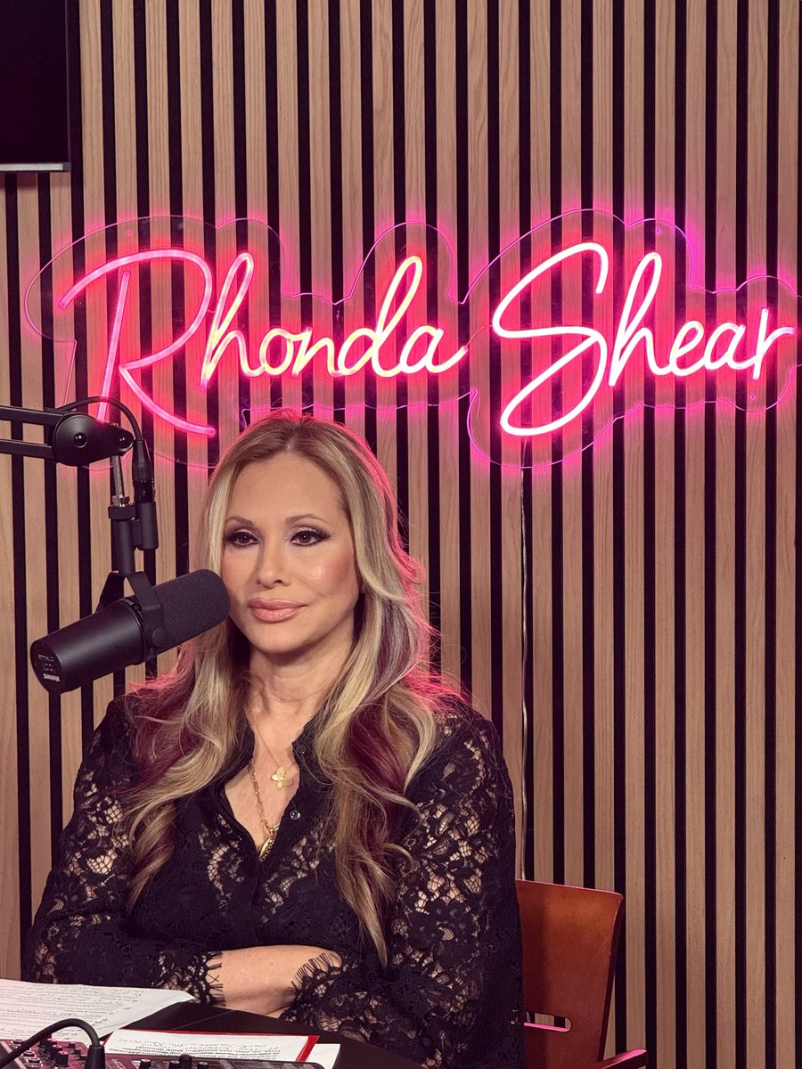 Taping my new podcast.  Rhonda Shear : Unzipped. Talking to legendary broadcaster Mark Simone!
