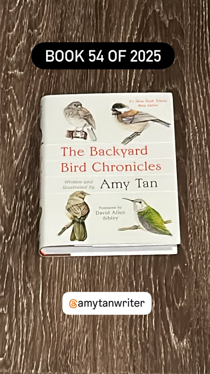 jeffhillwriter's tweet image. Book 54 of 2025: The Backyard Bird Chronicles by Amy Tan