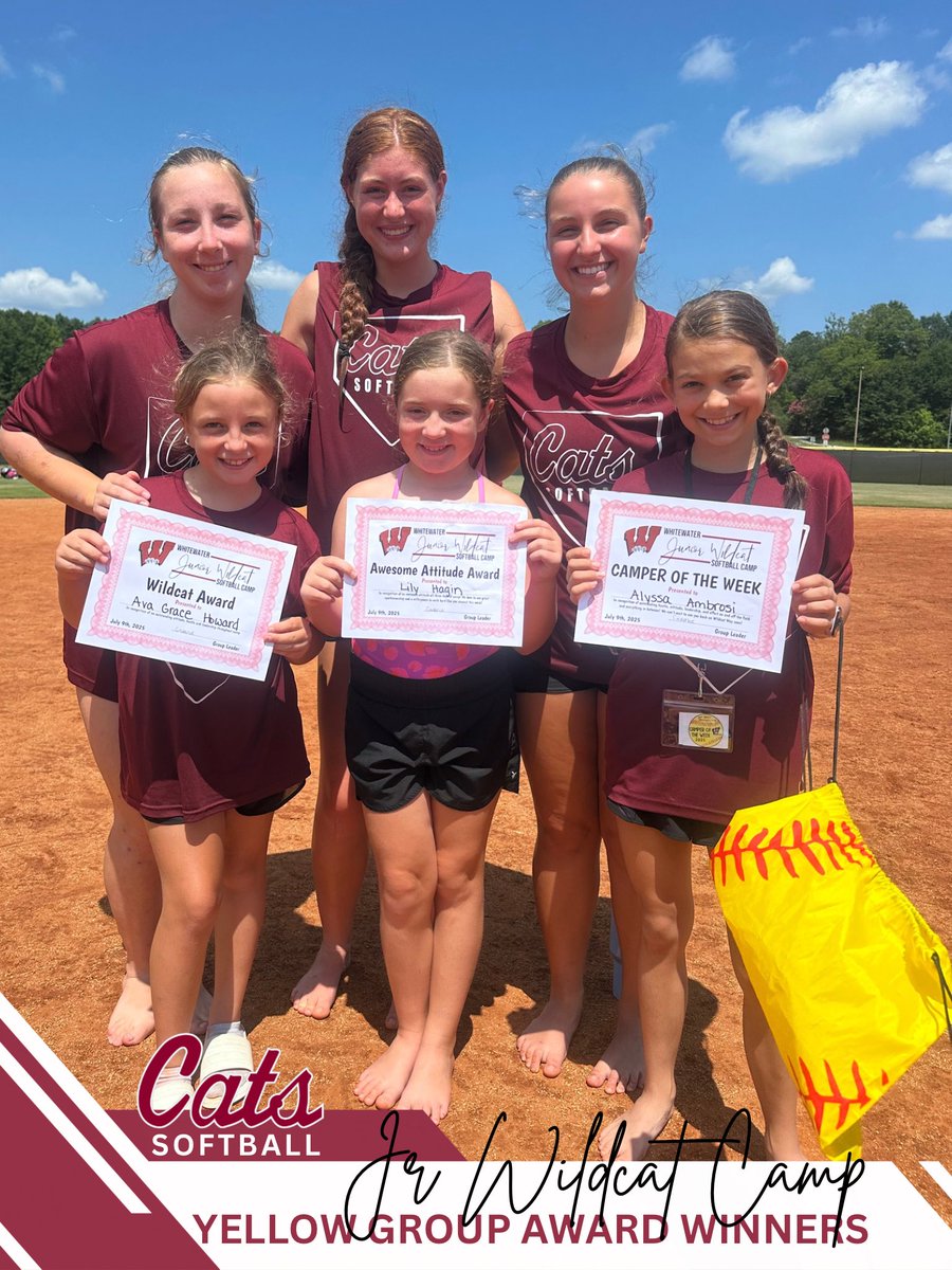 Congratulations to our Yellow Group Camp Award Winners! 

Each camper received a certificate and a prize from our prize bucket! 

Our camper of the week also received a pass to a home game of their choice! 

We look forward to welcoming you back to Wildcat Way soon!