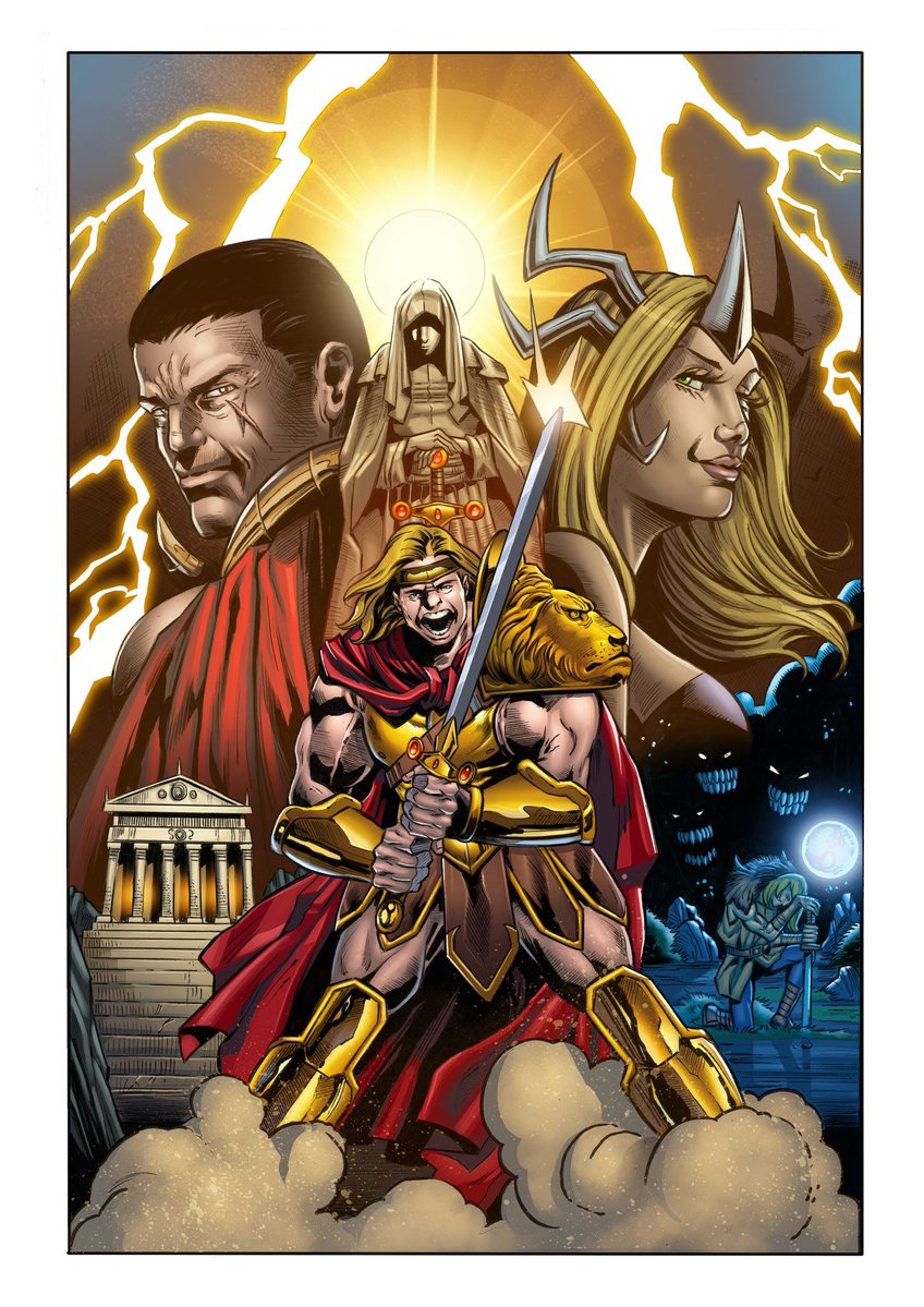 DanielKalban's tweet image. Two projects that I might pitch around once their first issues are all complete. If no one picks them up, might just crowdfund them. TBD of course.
"Project Olympus" cover by Renato Rodrigues Dos Santos and Tommy Shelton
"Project Isekai" cover by Rully Akbar and Periya Pillai