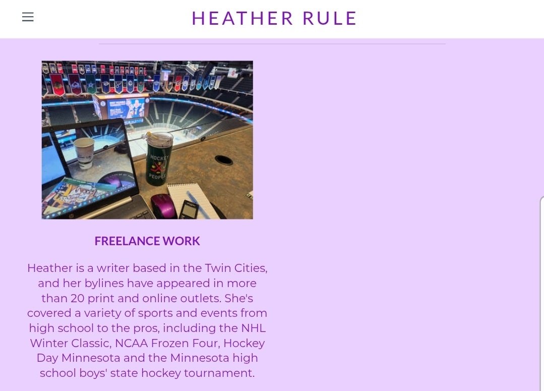 Portfolio/resume/awards/website fully updated through the 2024-25 season. ✅️

heatherrule.com