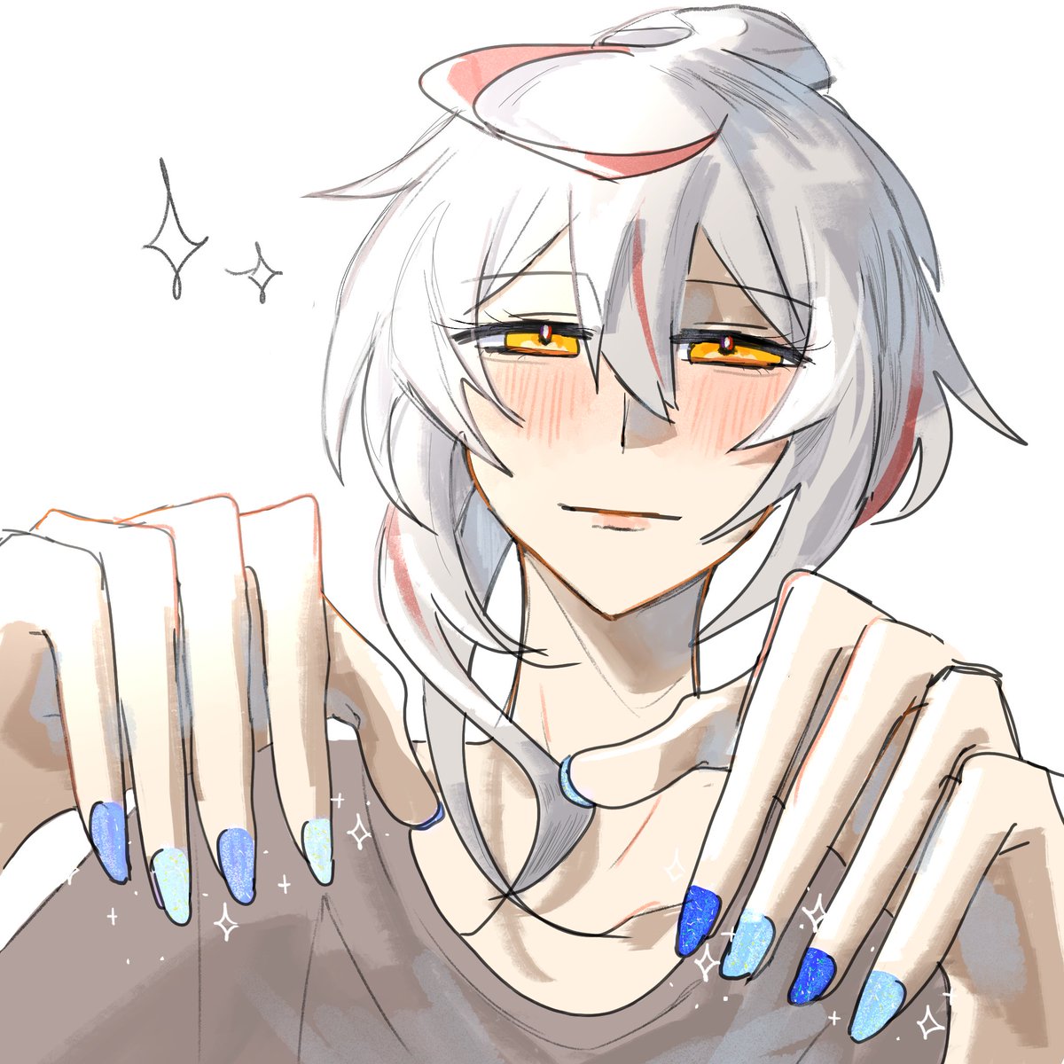 starcrash102's tweet image. did my nails kinda like this