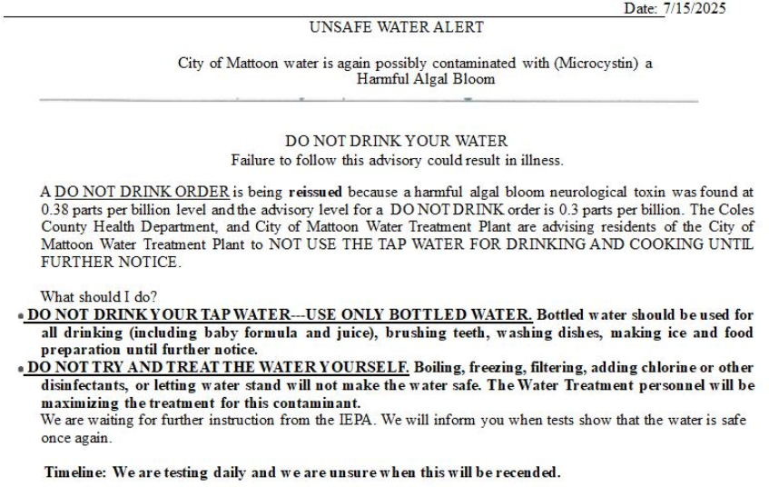 KevinLighty's tweet image. It's happening again. DO NOT DRINK ORDER in Mattoon.