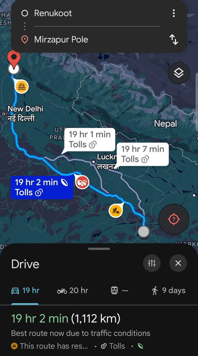 You could drive for 19 hours &amp; still be in Uttar Pradesh.