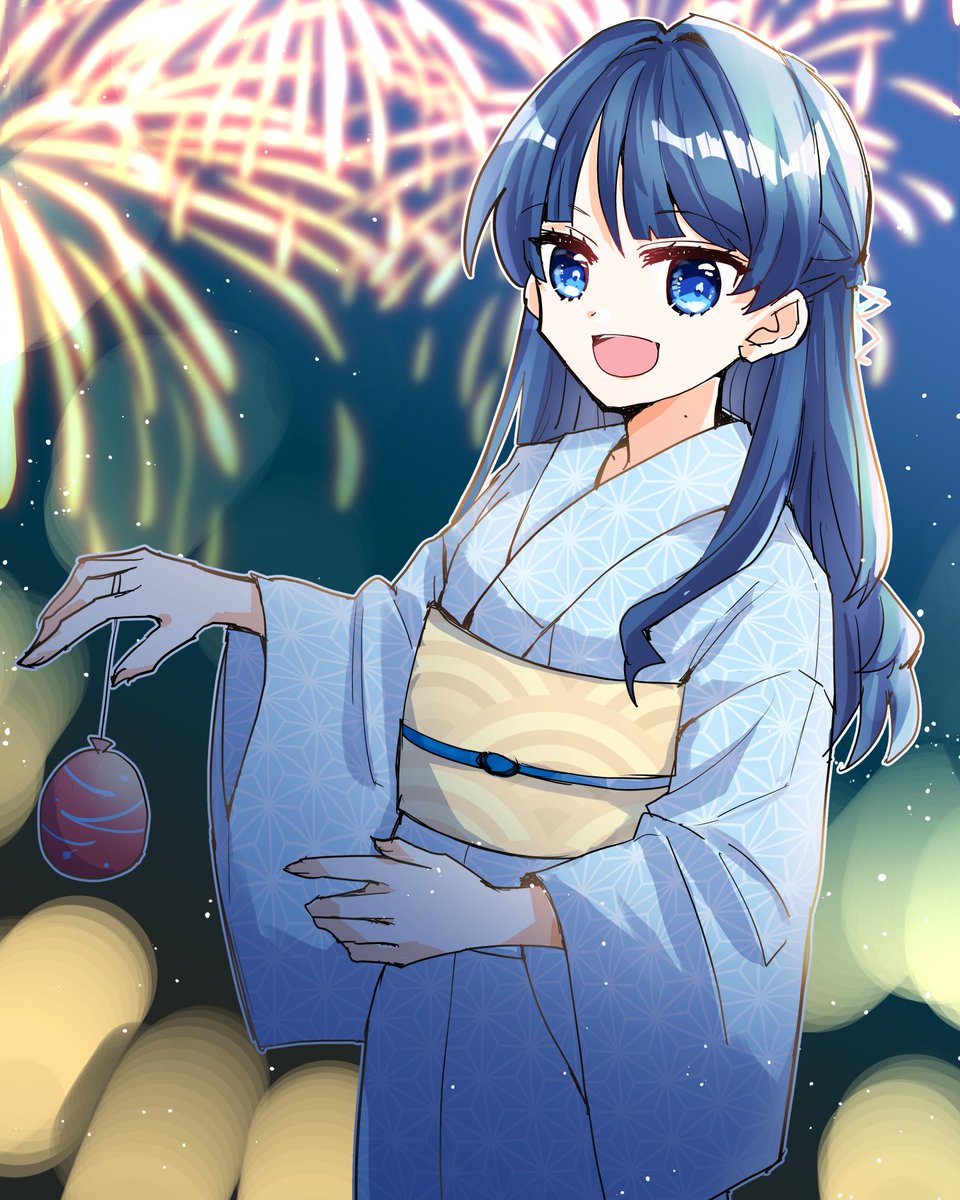 「浴衣 村野 #蓮ノ空美術部」|環月紙袋僕ラブ「ジ51,52」せつはる合同＋おまめ合同＋個人誌🌈👼🔖💫🐬♦✨のイラスト