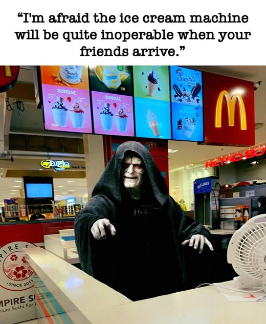 #McDonalds 

The Dark Side of the Force is a pathway to many abilities...