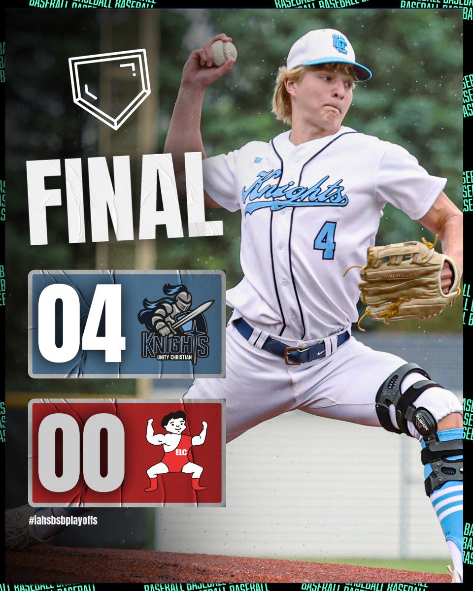🚨𝐒𝐔𝐁𝐒𝐓𝐀𝐓𝐄 𝐅𝐈𝐍𝐀𝐋 𝐒𝐂𝐎𝐑𝐄🚨

KNIGHTS ARE HEADING TO CARROLL.

A SHUT OUT IN THE SUBSTATE FINAL.

#iahsbsb Mitch McCumber