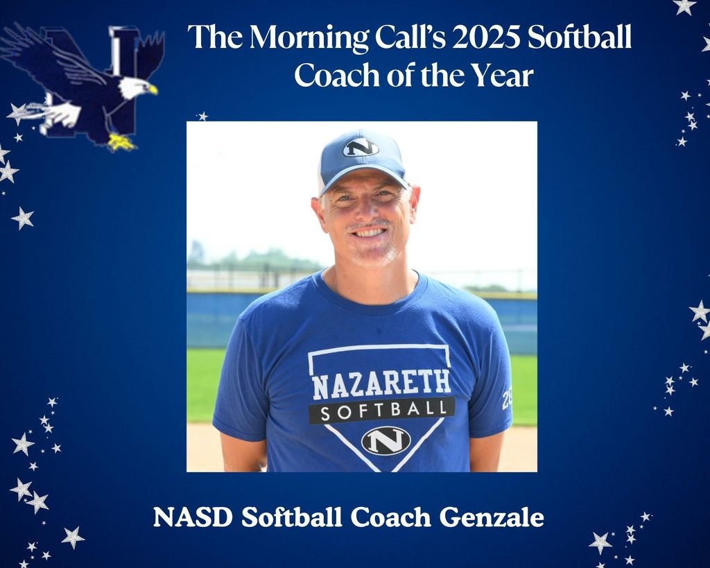 The NASD School Board proudly acknowledged  the incredible accomplishments of the Nazareth Girls Softball Team for their outstanding 2nd place finish in the state! 🥎👏 They also honored Coach Stephen Genzale for being named The Morning Call’s 2025 Softball Coach of the Year!.