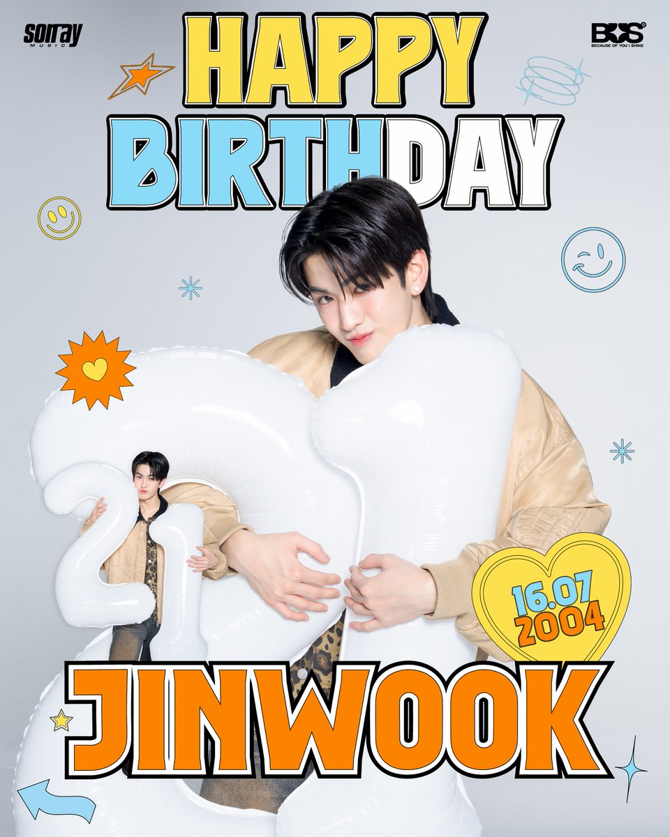 Happy Birthday to <a href="/Jinwookkimjin/">Jinwook</a>  🎂
ขอให้ปีนี้เต็มไปด้วยความสุขและมีรอยยิ้มในทุก ๆ วันเลยนะ 😁

#JINWOOKkim
#HappyJINWOOKkimDay
#BUSbecauseofyouishine
