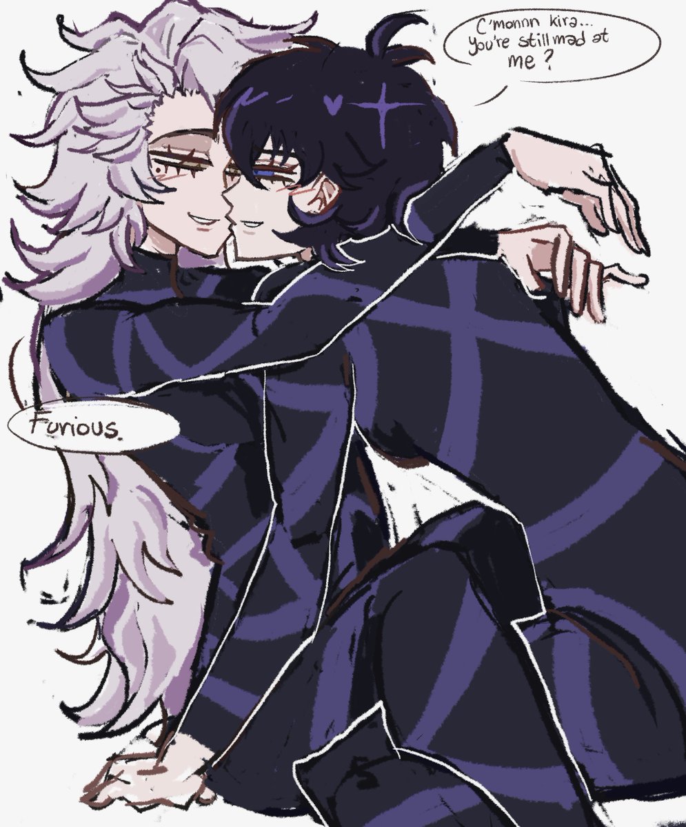 Kitarucake's tweet image. Probably the first kira x isagi #femlock art ever…