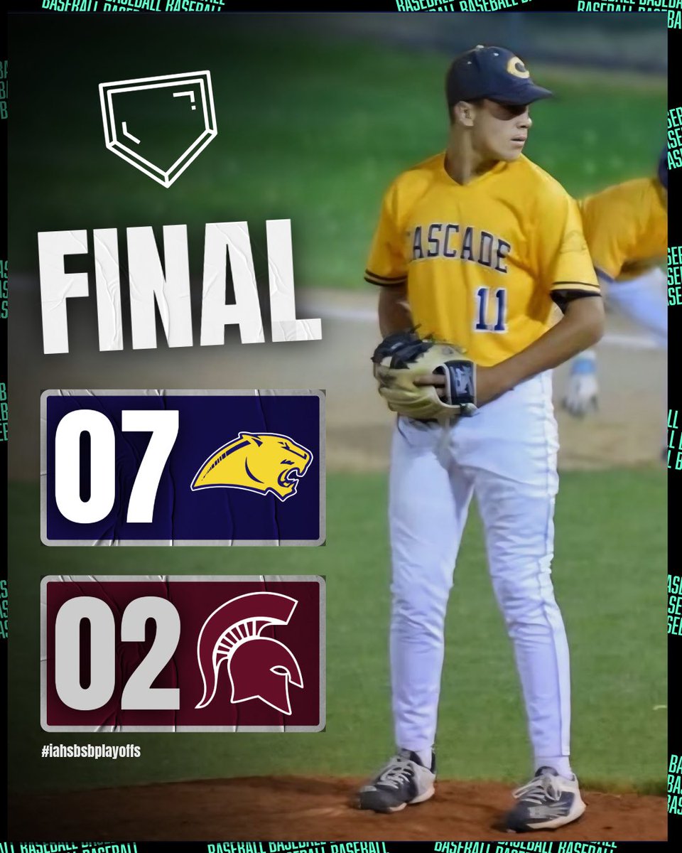 🚨𝐒𝐔𝐁𝐒𝐓𝐀𝐓𝐄 𝐅𝐈𝐍𝐀𝐋 𝐒𝐂𝐎𝐑𝐄🚨

CASCADE IS HEADING TO CARROLL.

THEY DEFEAT GRUNDY CENTER 7-2.

#iahsbsb Instagram