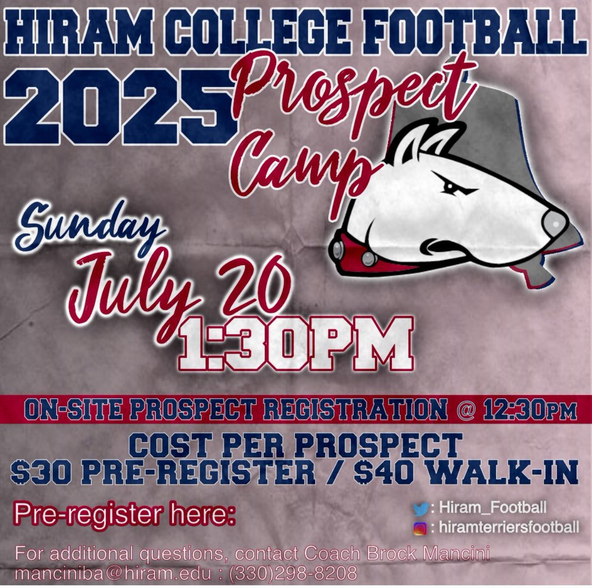 Thank you to <a href="/brock_mancini/">brock_mancini</a> and <a href="/Hiram_Football/">Hiram College Football</a> for the invite!

<a href="/OhioValleyPreps/">Ohio Valley Preps</a> <a href="/JaredLuginbill/">Jared Luginbill</a> <a href="/ELITE_HSFB/">ELITE RECRUITING</a> <a href="/PrepRedzoneOH/">Prep Redzone Ohio</a> <a href="/CoachPriore/">Coach P</a> <a href="/Mark__Porter/">ScoutingOhio.com - 247 Sports - Bucknuts</a> <a href="/AllenTrieu/">Allen Trieu</a> <a href="/GCam1/">Twin</a> <a href="/ELITE_HSFB/">ELITE RECRUITING</a> <a href="/One11Recruiting/">One11 Recruiting</a> <a href="/RecruitDatabse/">Recruit Database</a> <a href="/toby_lux/">🅲🅾🅰🅲🅷 𝑻𝒐𝒃𝒚 𝑳𝒖𝒙</a> <a href="/5StarRecruits/">FiveStarRecruits</a>  <a href="/MiacFtbl/">MIAC Football Recruiting</a> <a href="/CoachTLeavitt/">Tate Leavitt</a>