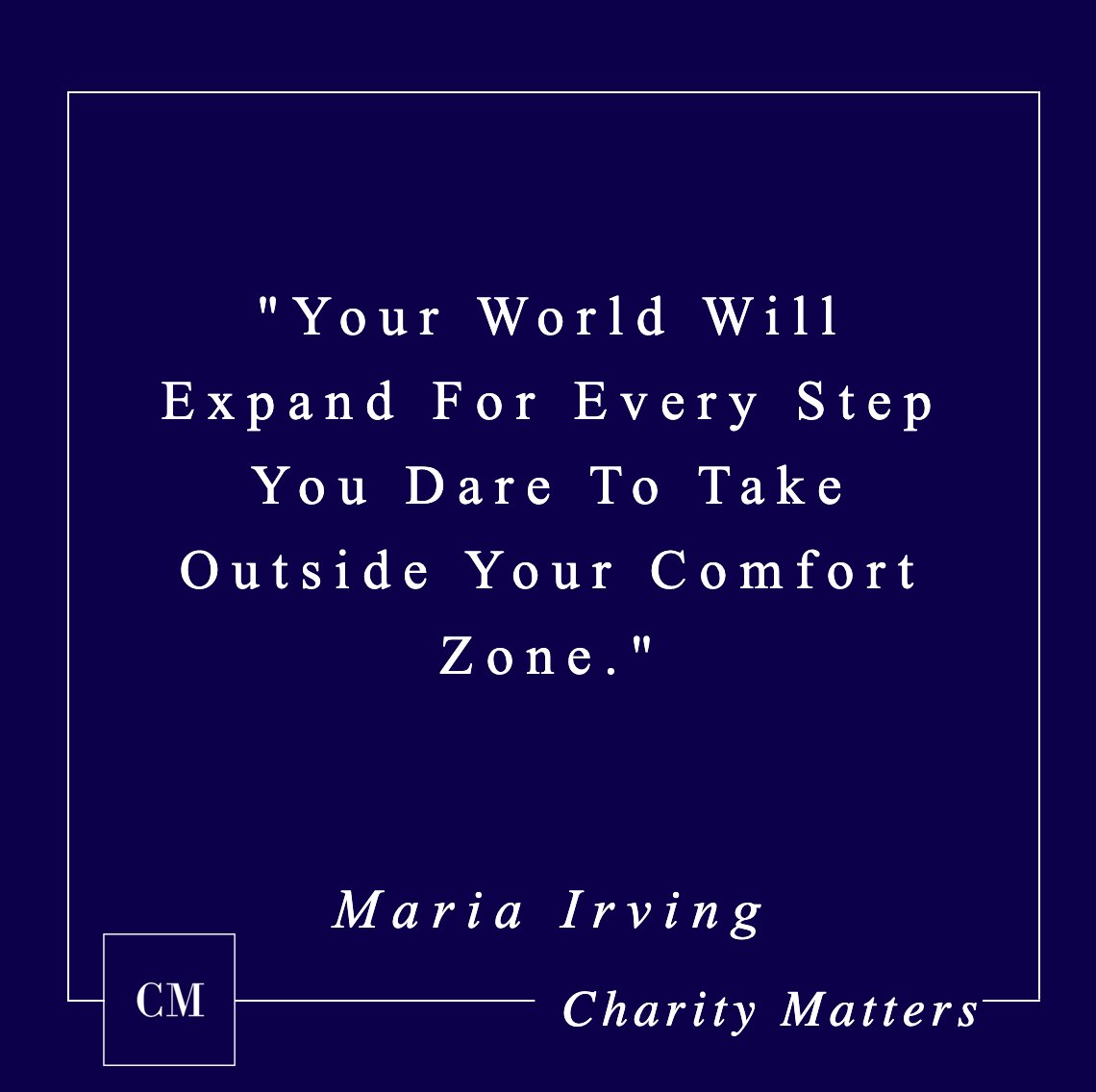 charity_matters's tweet image. "Your world will expand for every step you dare to take outside your comfort zone." ~ Maria Irving
Get ready for tomorrow’s blog post—it’s all about the powerful transformation that happens when you take bold steps forward. Your risks become your successes🏆️ #ComfortZone