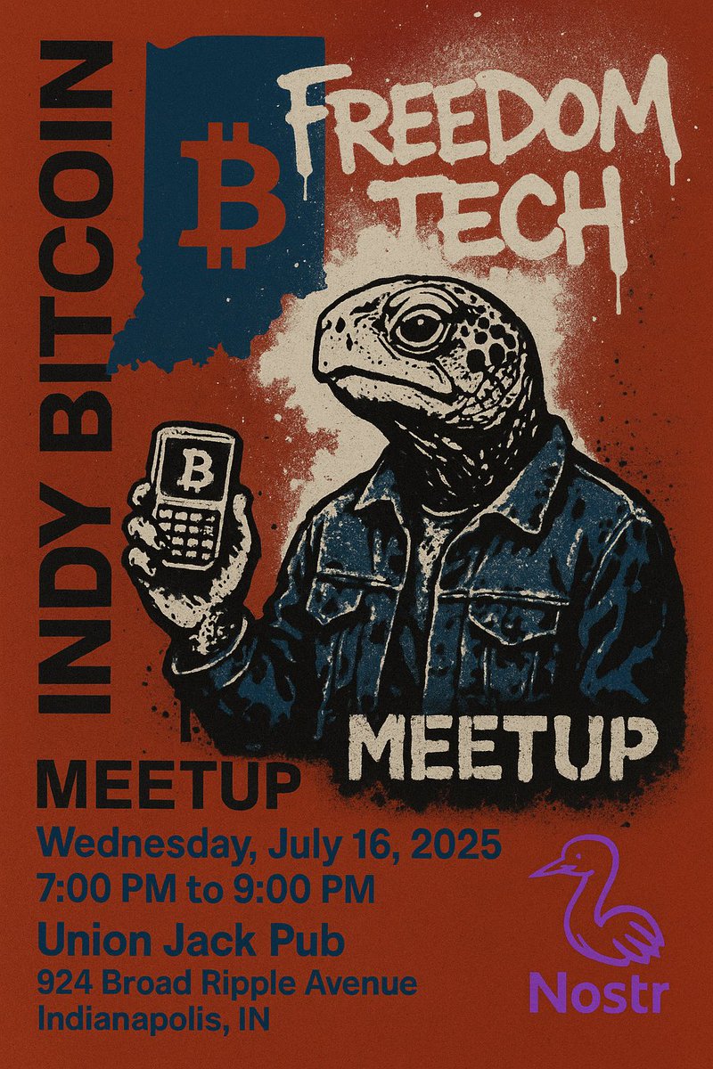 LayerZeroPropa's tweet image. This is a flyer I made for @IndyBitcoin ’s Bitcoin meetup.
Your meetup or event could be next.