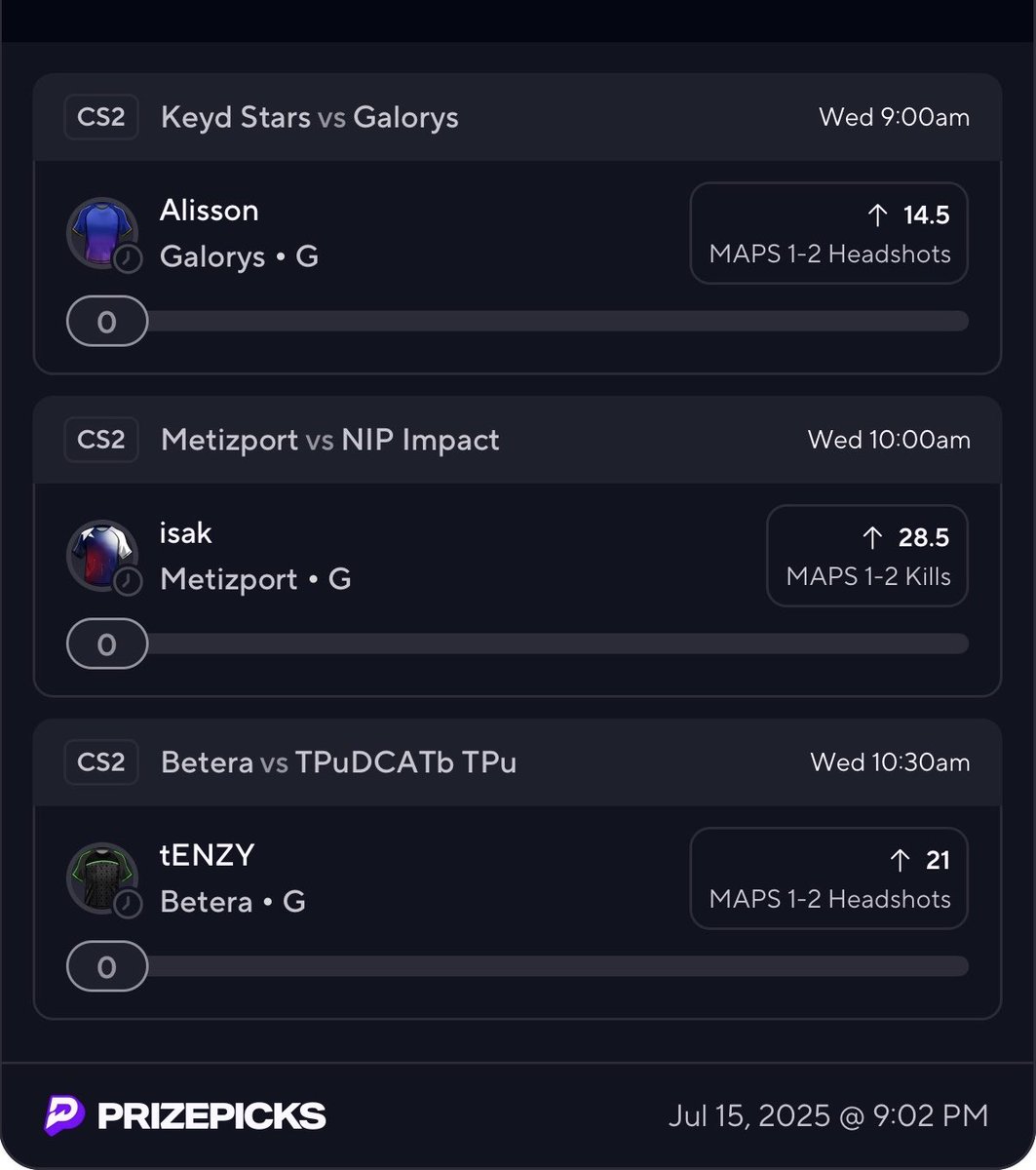 Rickyp103Picks's tweet photo. ☢️ Prizepicks CS2 Wake and Cash ☢️

❤️ if tailing ❤️

$30 to somebody who likes when this hits.

3 absolute studs I tell ya. 14 CS2 props ready for tomorrow 😈

77 likes if you guys want some LoL slips too ⏰ https://t.co/lNAigsNOmw