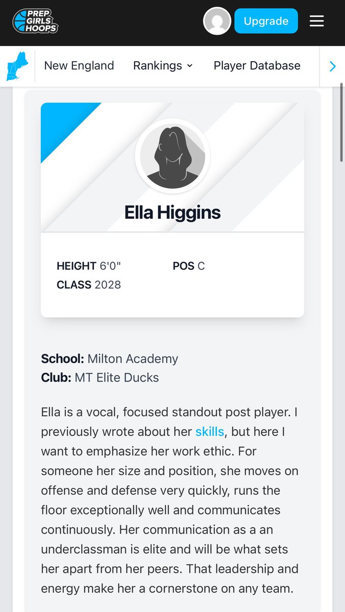 Ella (@e_higgins123) on Twitter photo Thank you for the write up <a href="/PGHNewEngland/">Prep Girls Hoops New England</a>!! <a href="/mdell74/">Matt DellaBarba</a> <a href="/MTEliteDucks/">MT Elite Ducks</a> <a href="/MiltonAcademygb/">Milton Academy Girls' Basketball</a> Thank you for the write up <a href="/PGHNewEngland/">Prep Girls Hoops New England</a>!! <a href="/mdell74/">Matt DellaBarba</a> <a href="/MTEliteDucks/">MT Elite Ducks</a> <a href="/MiltonAcademygb/">Milton Academy Girls' Basketball</a>