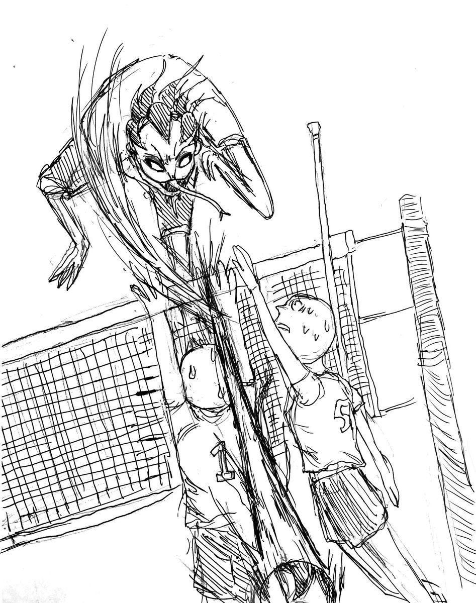 tatataba1129's tweet image. バレーで無双するルキノ