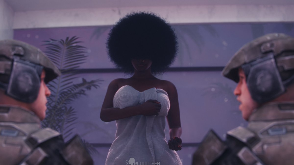 "Bathhouse Invitation"

'Too late to turn back now, Marines.' 

Commission requested by <a href="/Bugborgnetics/">Burgborg 🔞</a> 
Spartan Zola belongs to <a href="/Bugborgnetics/">Burgborg 🔞</a> 

Model made by me in DAZ
Rendered in Blender