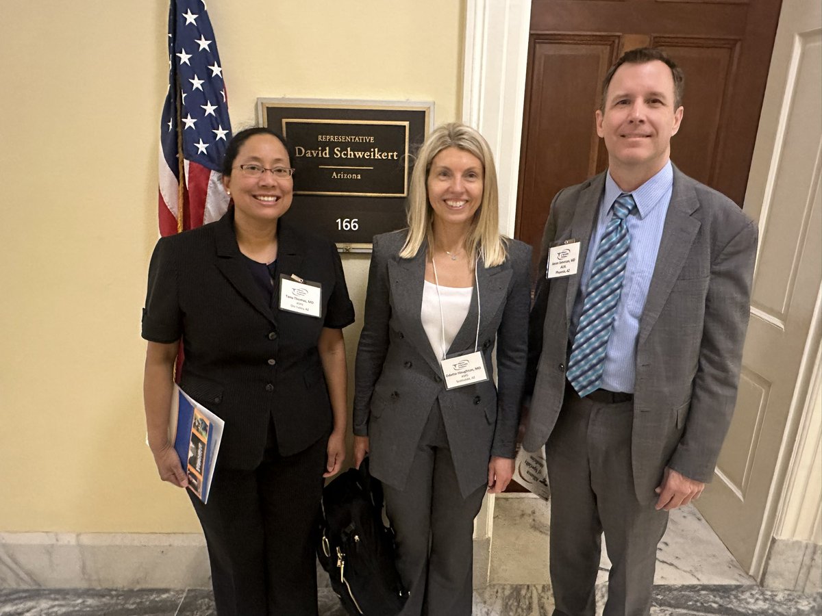 JasonJamesonMD's tweet image. Thanks @SenMarkKelly, @SenRubenGallego, @RepDavid, @RepCiscomani for meeting with AZ delegation #ASMFlyIn (w/ @asrsdocs) and discussing important advocacy for adequate Medicare payments, prior auth reform, Medicare advantage reform, and GME.
@AmerUrological
@SpecialtyDocs