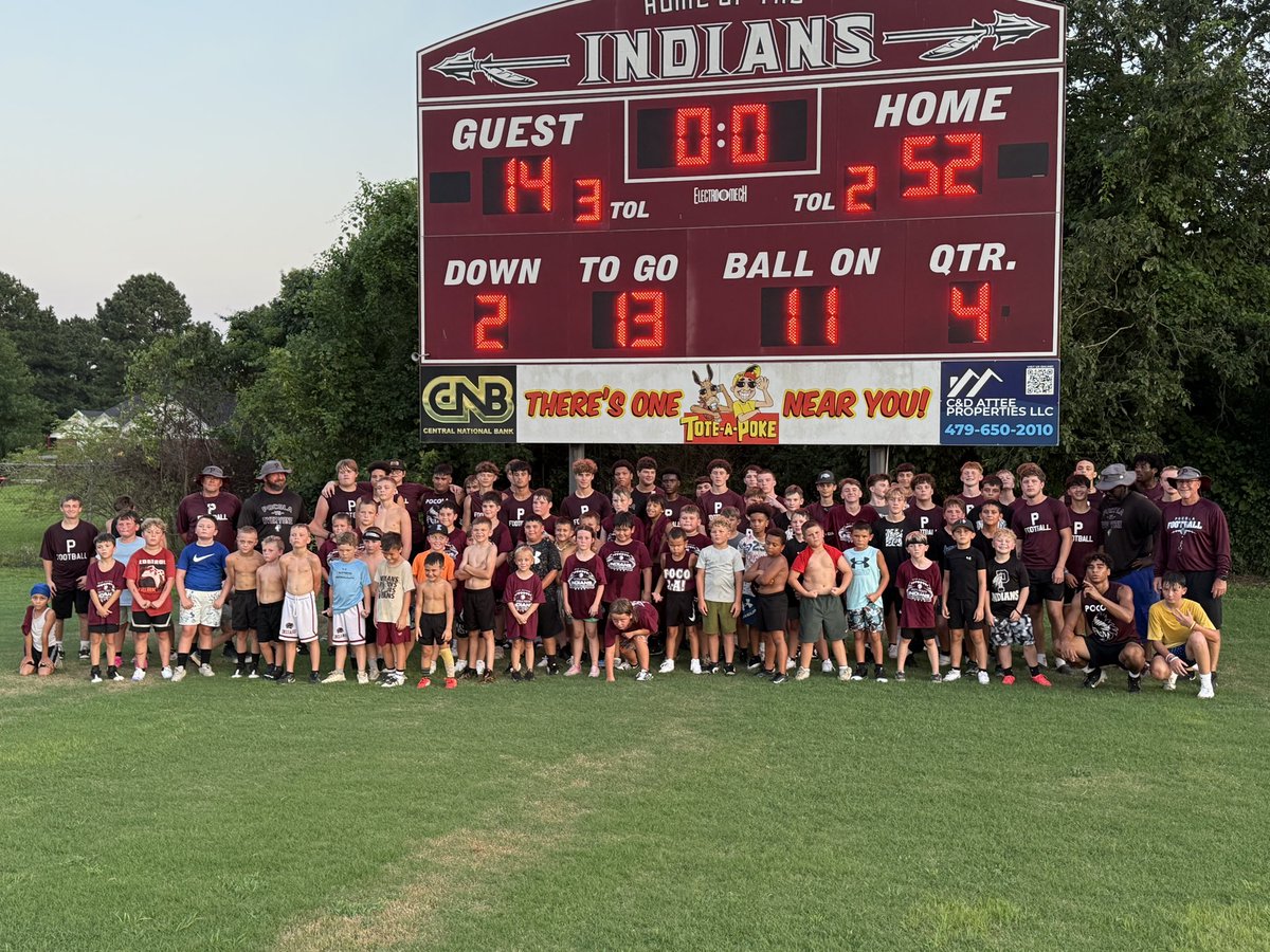 2nd Annual Pocola Indian Football Camp!!! 
#IndianPride #Pocola #OkPreps #FutureIndians