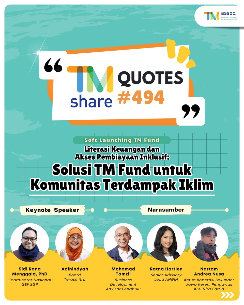 Terasmitra's tweet photo. Soft launching TM Fund pada Sabtu, 12 Juli kemarin dalam TM Share Volume 494 membawa kembali cita-cita awal TM. https://t.co/JKKiI5jPJ5