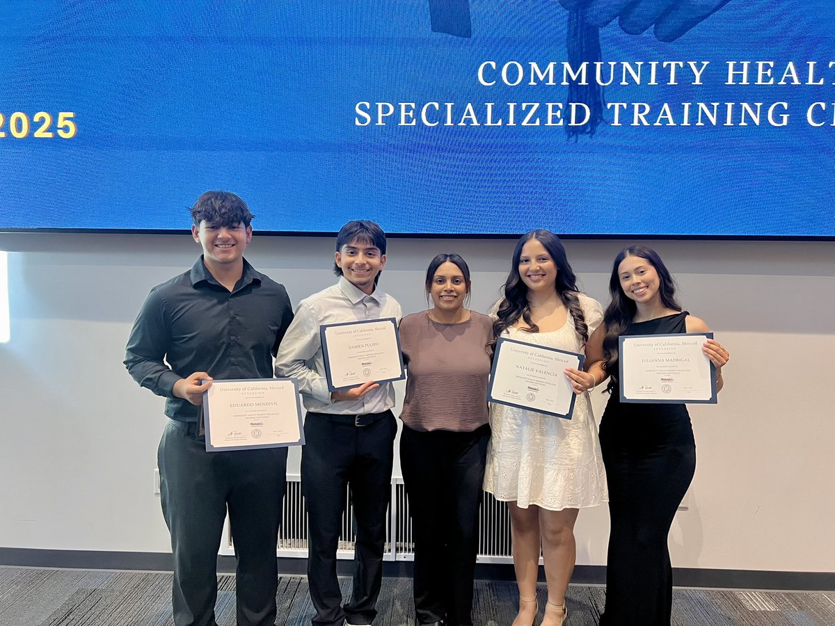 2025 UC Merced Extension, Community Health Worker Graduation Ceremony! So incredibly proud of these kids! @atwaterfalcons @merceduhsd