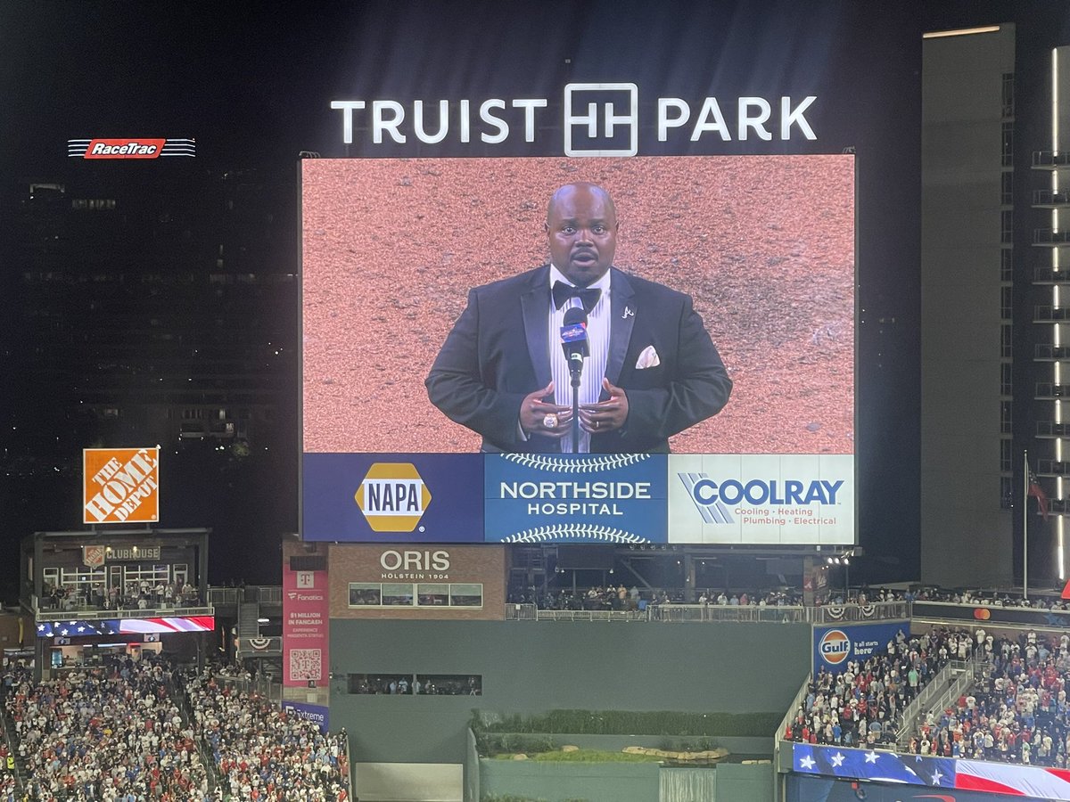 WJBFSports's tweet image. More local, CSRA flare at the MLB All-Star game tonight: Timothy Miller, who sings “God Bless America” during the 7th inning stretch, is from Augusta. He is a Richmond Academy grad!