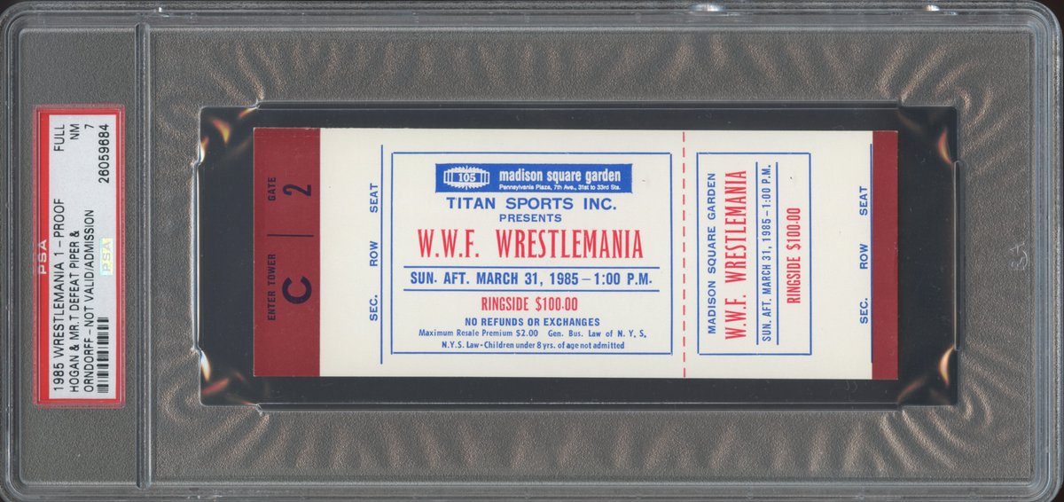 KNAPPCOLLECTION's tweet image. #WrestleMania #WrestlingTickets #PSA