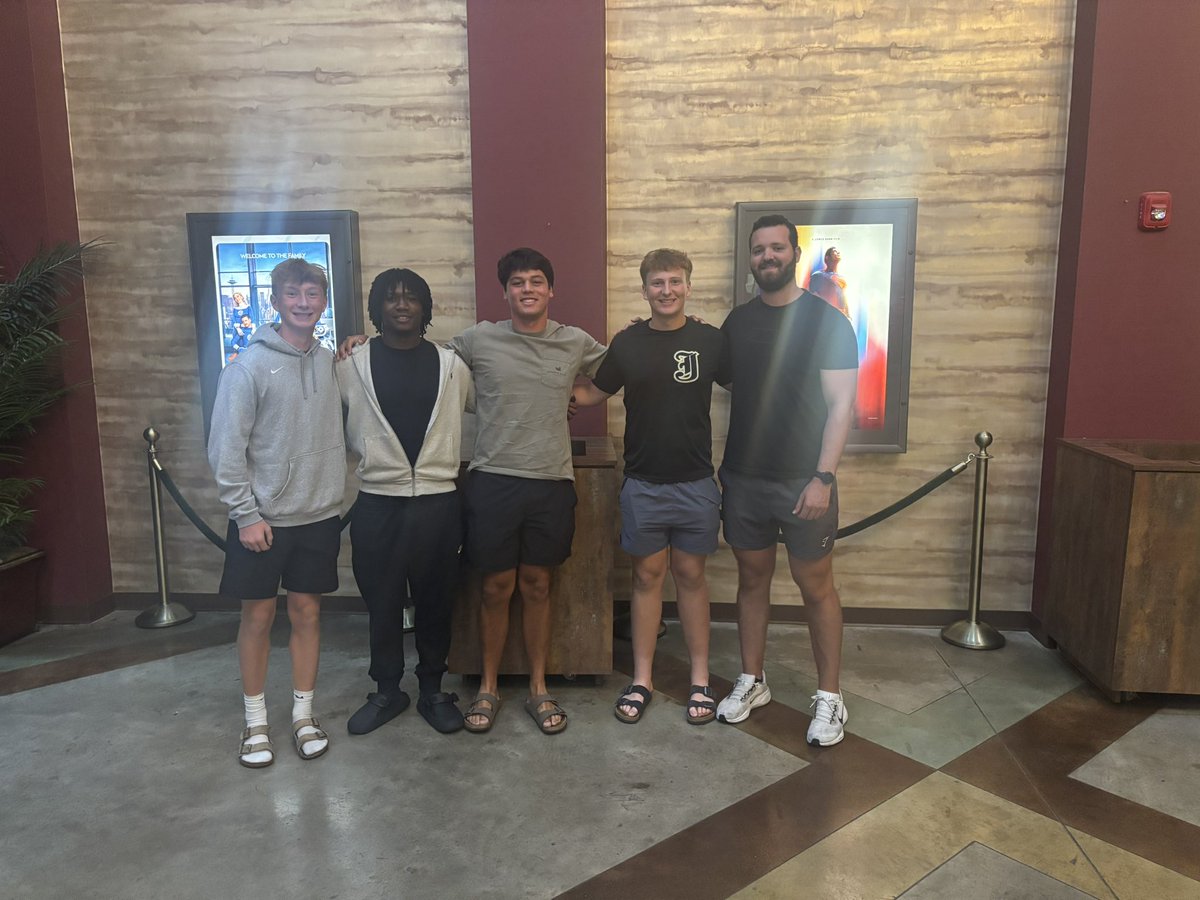 AJ Aycock (@aycock_5) on Twitter photo Took the QBs to see the movie F1 tonight.. great movie with some great lessons! Enjoyed getting the guys together outside of football time
<a href="/JHSHurricaneFB/">Golden Gang Football</a> Took the QBs to see the movie F1 tonight.. great movie with some great lessons! Enjoyed getting the guys together outside of football time
<a href="/JHSHurricaneFB/">Golden Gang Football</a>