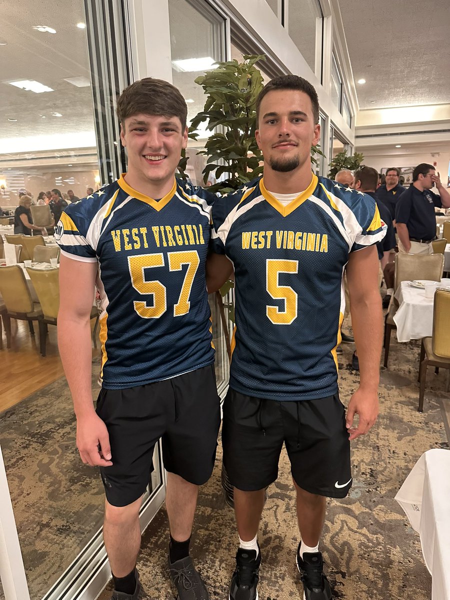 Patrick Christ ‘25 and Brody Cottrill ‘25 at the George Strager Evening with the Stars leading up to Saturday’s OVAC All-Star Football Game.
