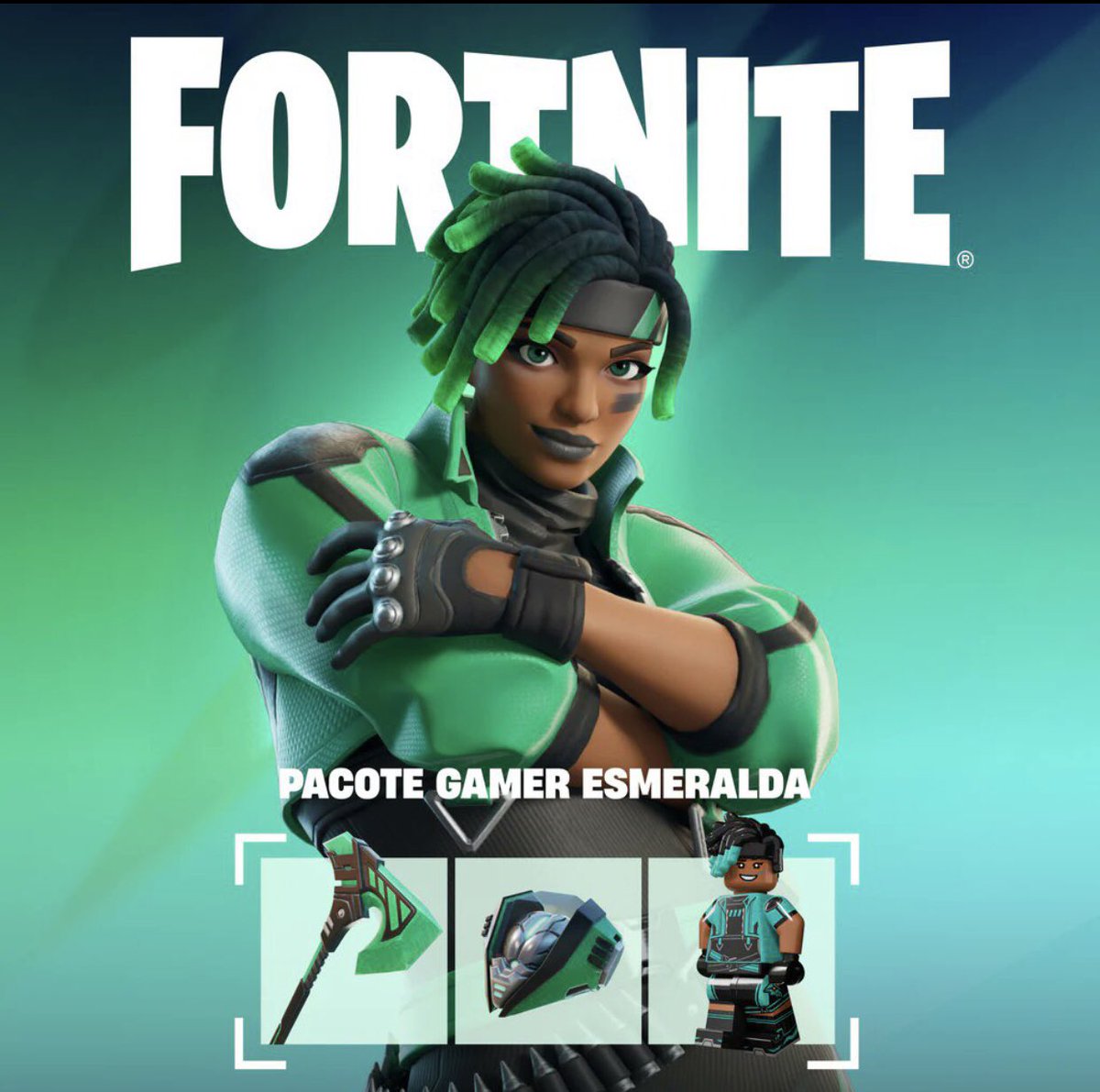 📣O Pacote Gamer Esmeralda da PlayStation Plus já está disponível até 23 de setembro!

USE O CODE: anagamesbr_ NA LOJA DE ITENS #Fortnite