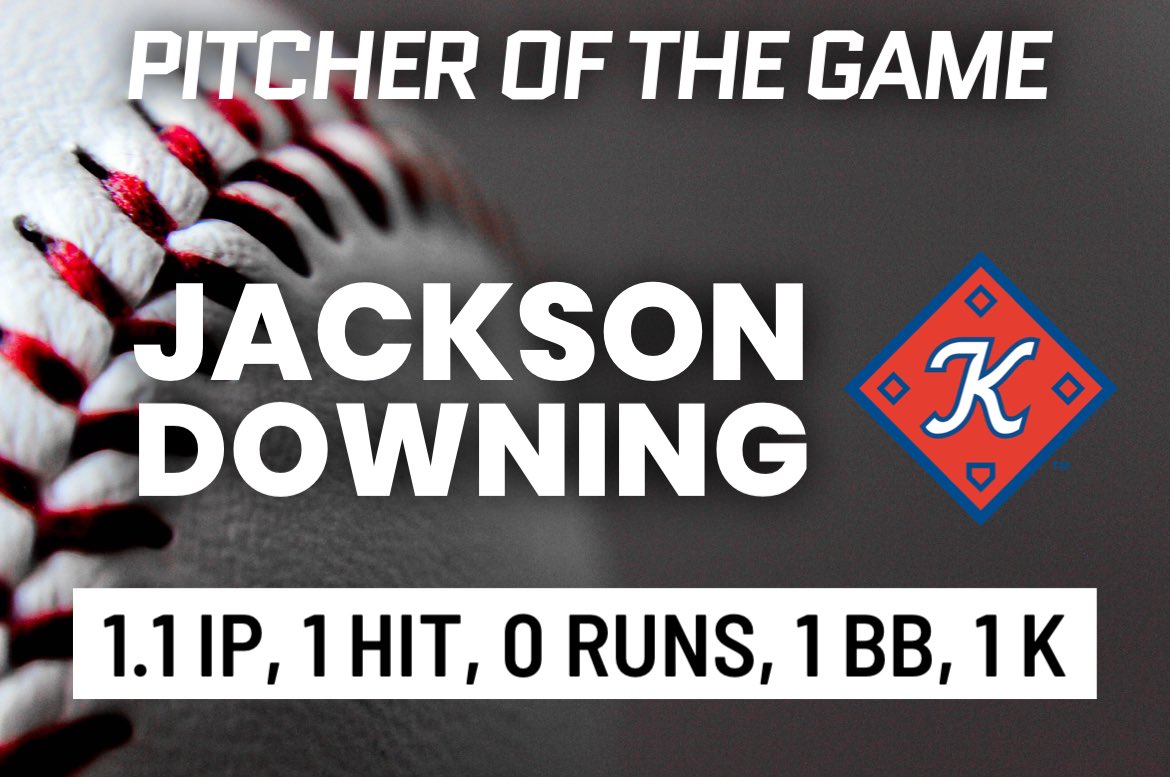 Mark Davis (@kptbaseballfan) on Twitter photo BIG OUTS FROM DOWNING! 👊🏻
<a href="/JacksonDowning4/">Jackson Downing</a> got the last four outs of the game including a BIG strikeout from the league leader in HRs!
He’s our <a href="/KingsportAxmen/">Kingsport Axmen</a> Pitcher of the Game!!
#AxesUp 🪓⚾️ BIG OUTS FROM DOWNING! 👊🏻
<a href="/JacksonDowning4/">Jackson Downing</a> got the last four outs of the game including a BIG strikeout from the league leader in HRs!
He’s our <a href="/KingsportAxmen/">Kingsport Axmen</a> Pitcher of the Game!!
#AxesUp 🪓⚾️