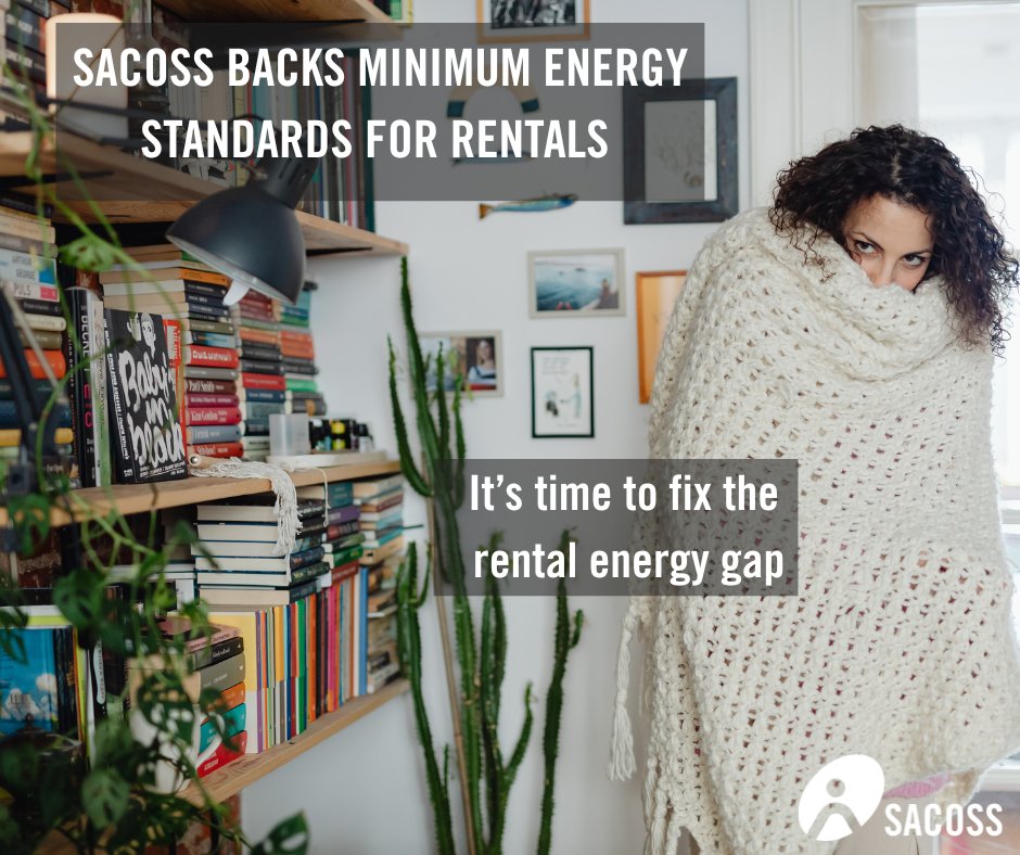 Renters are paying for: Cold homes. High bills. Poor health. SACOSS backs minimum energy standards for rentals to address this inequity. Submission here: sacoss.org.au/submission-to-…  
#RentersRights #EnergyJustice #HousingEquity #SACOSS