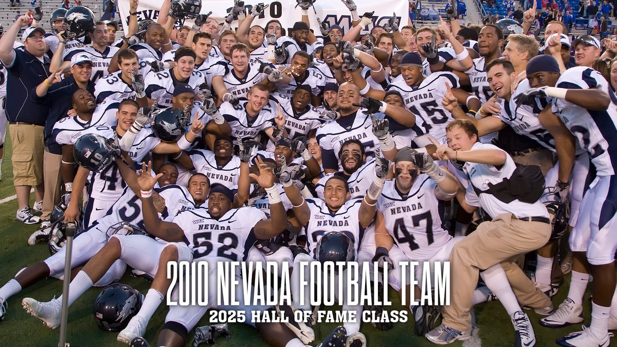 Nevada Wolf Pack 🐺 (@nevadawolfpack) on Twitter photo We’re excited to announce the <a href="/NevadaFootball/">Nevada Football</a> 2010 team as part of our 2025 Hall of Fame Class 👏
#BattleBorn We’re excited to announce the <a href="/NevadaFootball/">Nevada Football</a> 2010 team as part of our 2025 Hall of Fame Class 👏
#BattleBorn