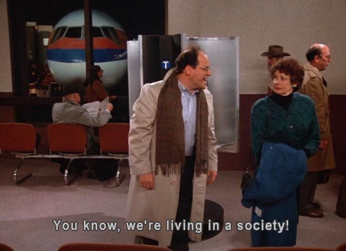 group of five blocking the door to a cafe and looked at me crazy when I said excuse me ~