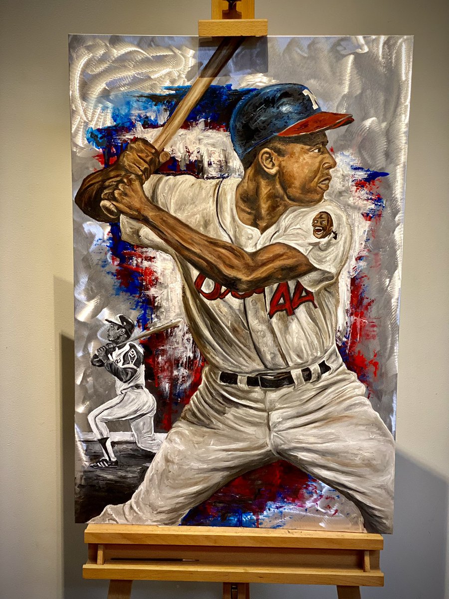 Painting I did of the legend #hank #AllStarGames2025