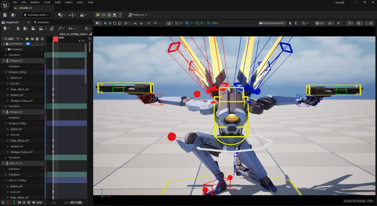 aldanoah0's tweet image. Getting back into gear again. I forget that i can also rig sometimes.

V1 Model by Xetirano

#ControlRig #UnrealEngine5 #ULTRAKILL