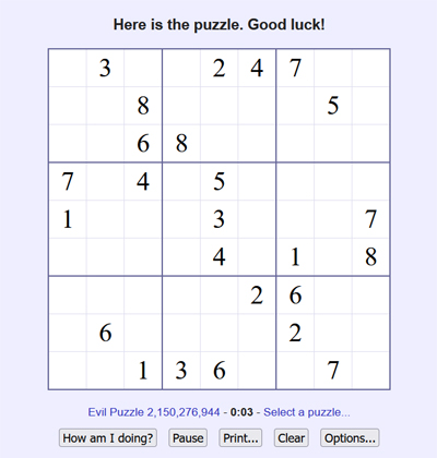 chessandpoker's tweet image. Does anyone else still solve #Sudoku puzzles?? 🤔

I do them occasionally when I&apos;m bored, but only the really hard ones (which they call &quot;Evil&quot; level) put up much of a fight these days. I solved this one in 17 minutes and 42 seconds 💪

Can you beat my &quot;slow&quot; time?? Link below 👇