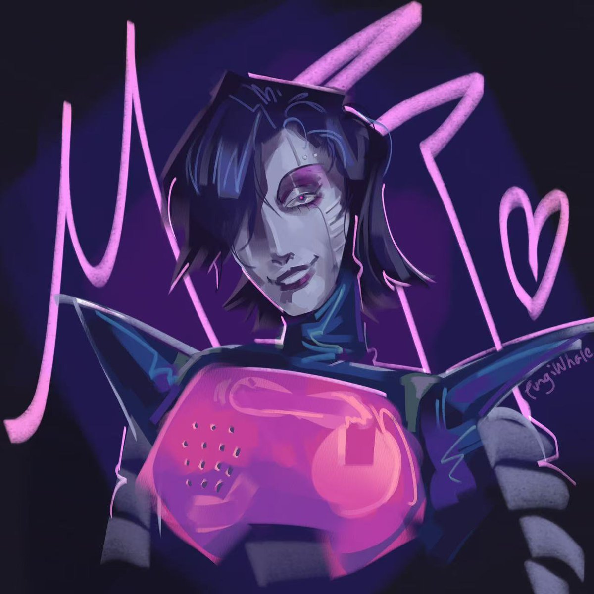 #mettaton #DELTARUNE #undertale 
I'm back?! Here's a doodle of some guy I've liked since like ten years ago