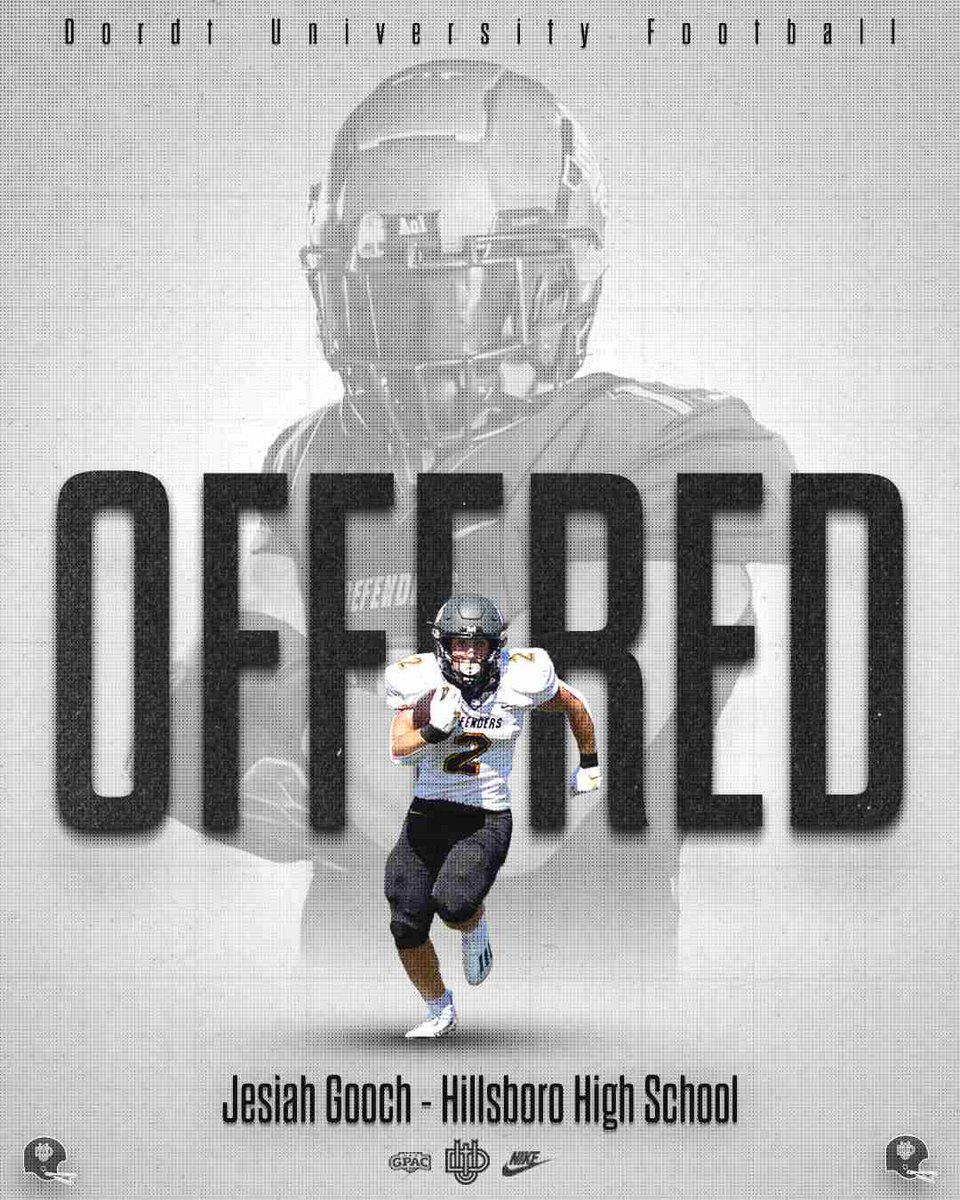 Jesiah Gooch (@jesiahgooch) on Twitter photo Extremely grateful to receive an offer from <a href="/DordtFB/">Dordt Football</a>! The entire staff is truly impressive. A group of men who lead with high character. Thank you <a href="/coach_penner/">Joel Penner</a>, <a href="/Coach_Roelofs/">Coach Taylor Roelofs</a>, <a href="/BMcCormick08/">Brandon McCormick</a> and <a href="/LeviJungling05/">Coach Levi Jungling</a> for the powerful conversation about what #IndustryStandard means Extremely grateful to receive an offer from <a href="/DordtFB/">Dordt Football</a>! The entire staff is truly impressive. A group of men who lead with high character. Thank you <a href="/coach_penner/">Joel Penner</a>, <a href="/Coach_Roelofs/">Coach Taylor Roelofs</a>, <a href="/BMcCormick08/">Brandon McCormick</a> and <a href="/LeviJungling05/">Coach Levi Jungling</a> for the powerful conversation about what #IndustryStandard means