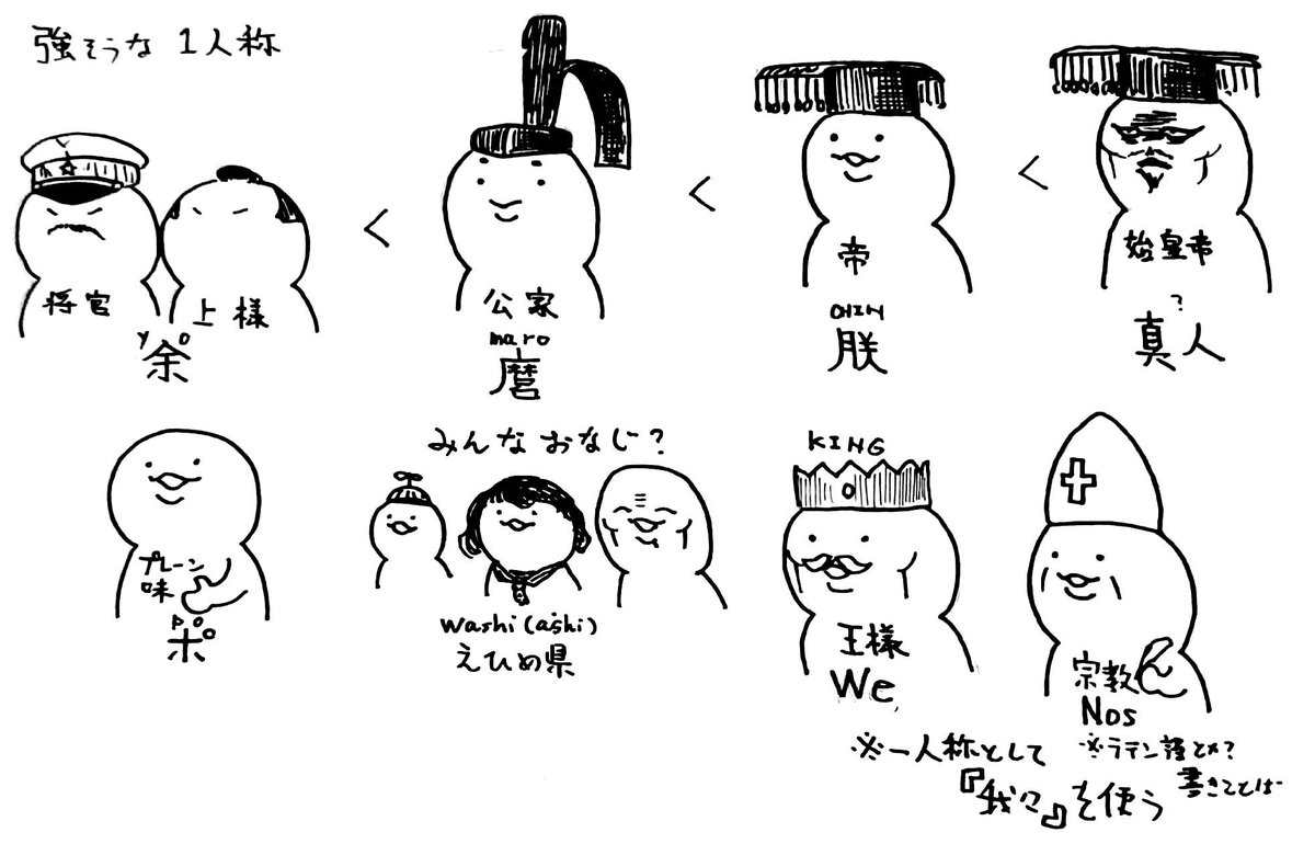 こういう強そうな一人称代名詞すき。 