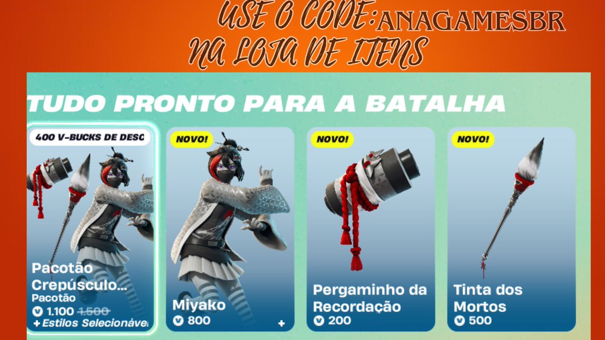 #Fortnite USE O CODE:anagamesbr NA LOJA DE ITENS